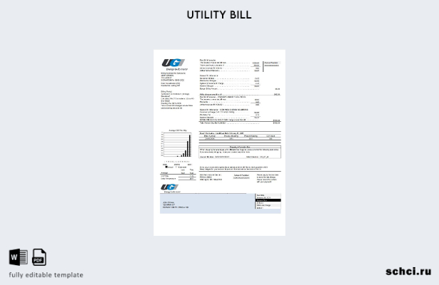 цифровая загрузка США, Пенсильвания, UGI Utilities, шаблон счета за коммунальные
